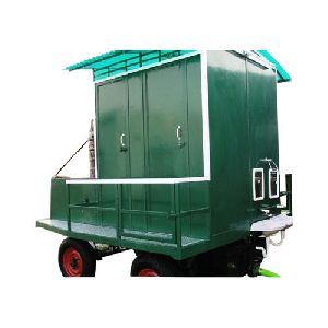 Two Seater FRP Eco Friendly Mobile Toilet Van