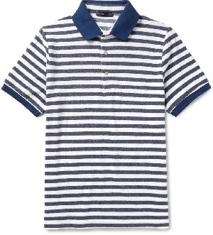 Dyed Yarn Mens Polo T-Shirts