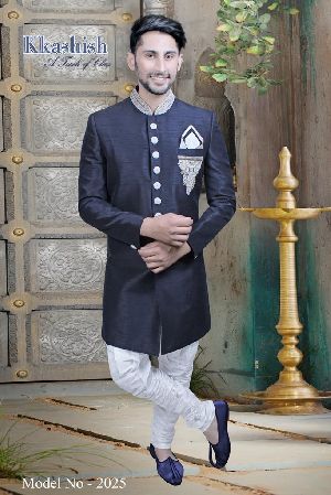 MEN'S DESIGNER INDO WESTERN SHERWANI MODEL NO.2025