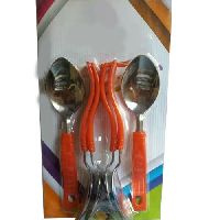 SS Spoon Set With Plastic Handle