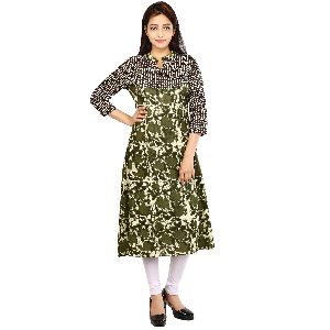 Rayon Printed Stitched Kurti