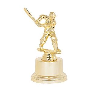 Gold Plated Cricket Trophy
