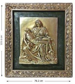 Pieta PL Brass Statue With Frame