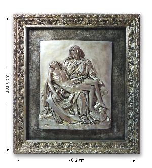 Pieta PL Platinum Statue With Frame