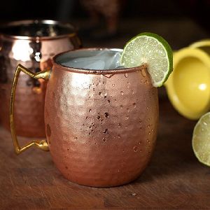 Copper Mug With Brass Handle