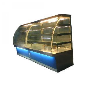 C Shaped Sweets and Bakery Display Counter