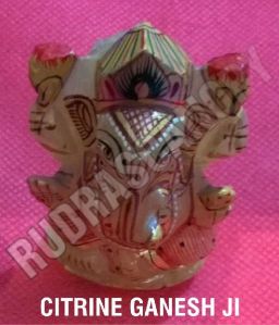 citrine ganesh ji statue