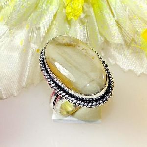 Silver Plated Gemstone Ring