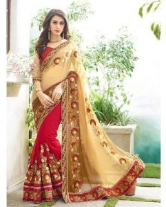 Embroidered Georgette Saree