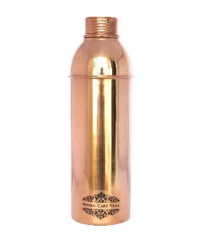 IndianCartVilla Pure Copper 800 ML Bisleri Design Bottle