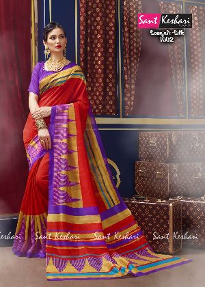 Saanjali 1012 bhagalpuri silk saree