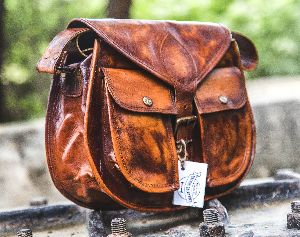 Leather Round Satchel Bags