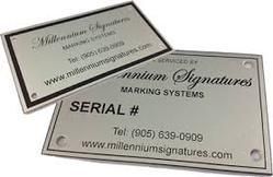 anodized aluminium nameplates