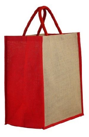 Two colour big size Jute shopping bag