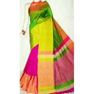 Multicolor Mahapar Handloom Silk Sarees