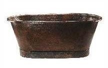 Hammered Copper Modern Slipper Style Bathtub