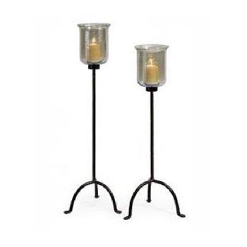 Iron Floor Candle Holders