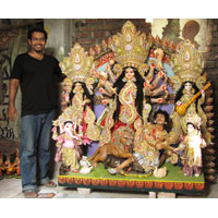 Fiberglass Durga Pratima Idol