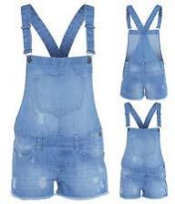 Girls Plain Dungaree