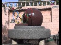 stone ball fountain