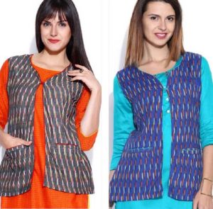 Ikat Sleeveless Jacket