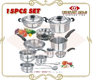 15 pcs induiction base cookware set