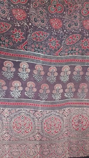 Ajrakh Block Print Sarees