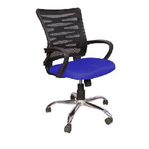 Mid Back Blue Mesh Office Chair