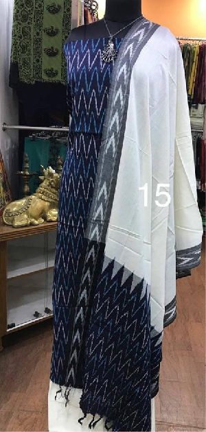 Handloom Ikkat Cotton dress materials