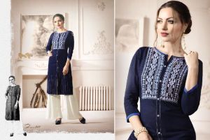 kajree fashion tattoo rayon embroidered kurtis