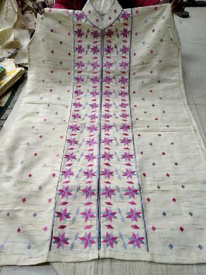 Khadi cotton Phulkari work semi stitched kurtis