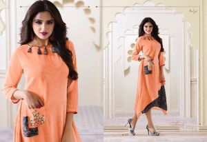 lt nitya vol 15 georgette embroidered kurtis