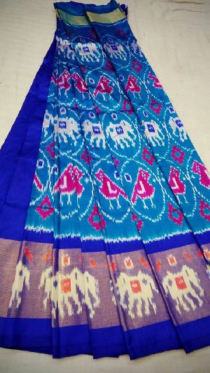 pure ikkat silk kids lehenga