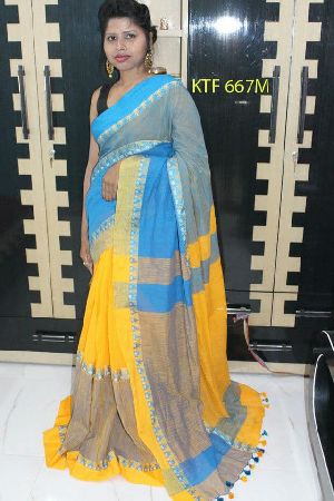 Pure Khadi cotton temple design sarees