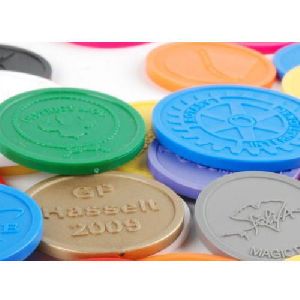 35mm Embossed Round Plastic Tokens