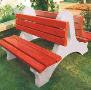 Double Side Chair Bench with Back Rest