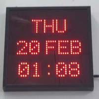 Alphanumeric LED Calendar Clock