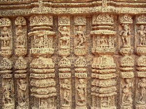 Sandstone Temple Carving