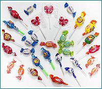 Lollipops and mix fruit candies