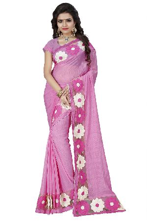 Chiffon Lace Border Sarees