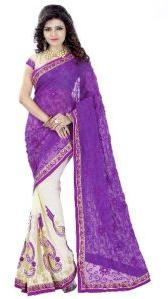 Georgette Designer Half N Half Sarees