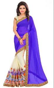 Georgette Half N Half Sarees