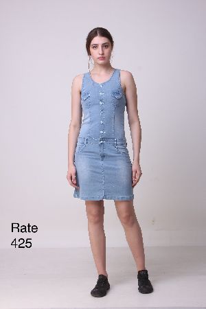 Ladies Denim Midi Dress