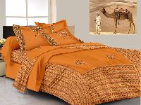 Camel Prints Yellow Covers King Size Bed sheet