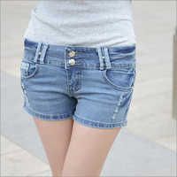 Ladies Denim Casual Shorts