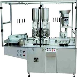 AUTOMATIC INJECTABLE POWDER FILLING & RUBBER STOPPERING MACHINE