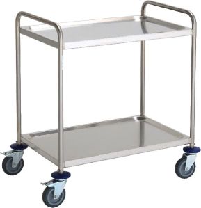 SS Utility Trolley with two Shelf