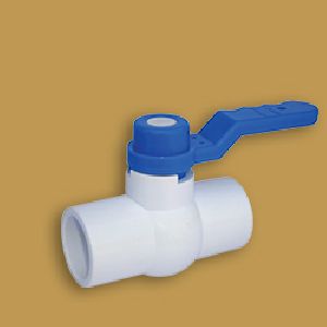 Solid UPVC Ball Valve Long Handle M S Plate