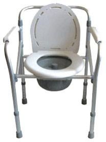 Aluminium folding commode