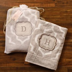 Elegant Monogram bath towel